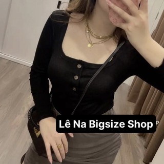 Áo thun cổ vuông khuy gỗ