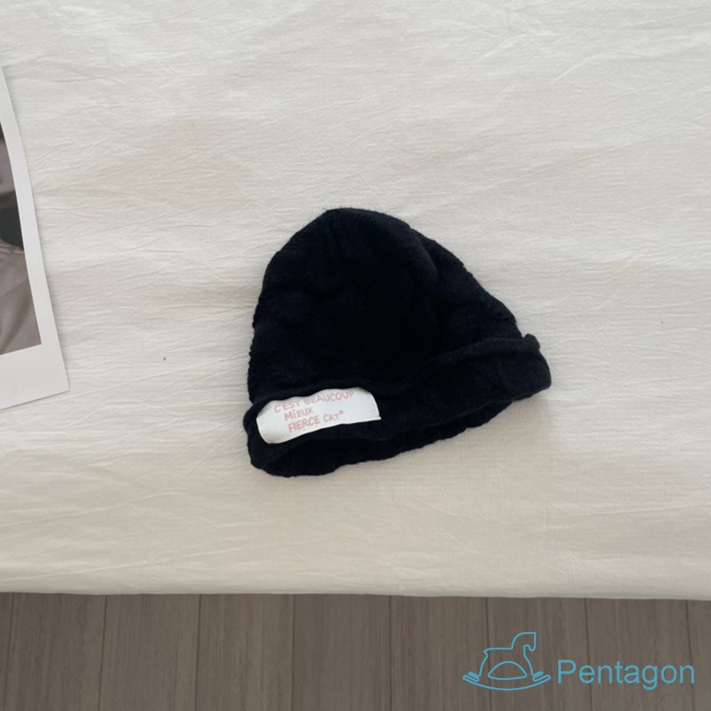 Mũ Len Trùm Đầu Màu Trơn Dễ Thương Cho Bé