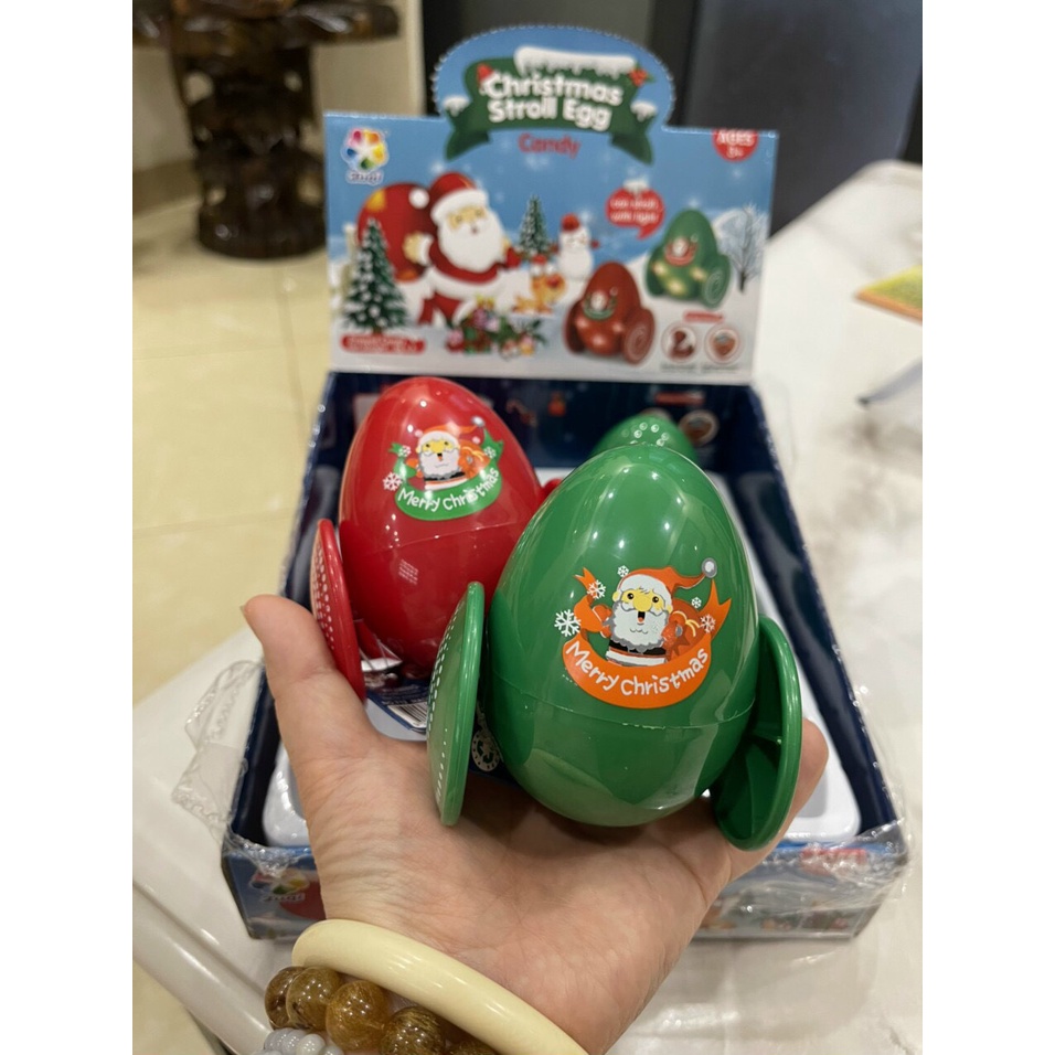Kẹo Đồ Chơi Trứng Giáng Sinh Juqi Christmas Stroll Egg 8gr noel 2022 siêu rẻ ship hỏa tốc