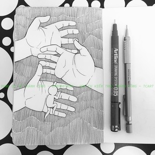 Bút line Artline Drawing System - Bút đi nét mực đen