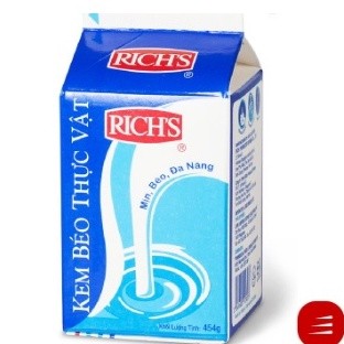 Kem béo thực vật Rich lùn,ICE HOT, NHẤT HƯƠNG 454g(date mới nhất)