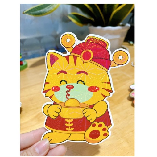 Bao lì xì 2023 Tết Quý Mão hoạt hình chibi hàng trend bóng đẹp , phong lixi chipi hình thú dễ thương