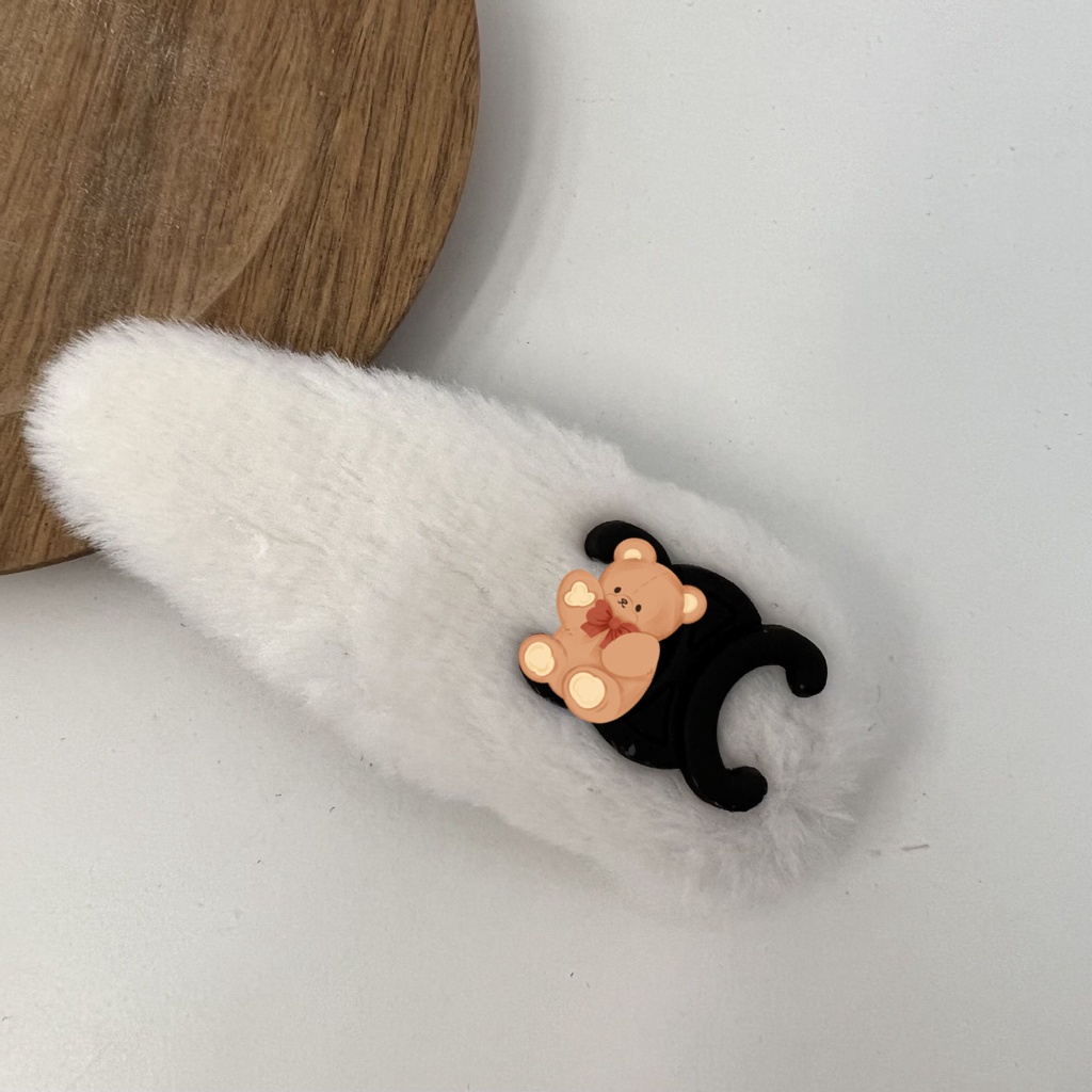 Kẹp Tóc Phối Lông Kiểu Hàn Quốc Thời Trang 2022 Dễ Thương Cho Nữ