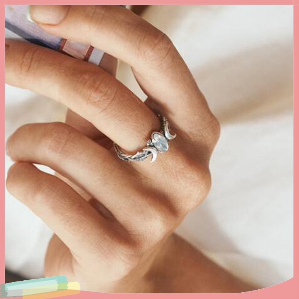 Nhẫn bằng hợp kim màu bạc phong cách cổ điển thời trang cho nữ