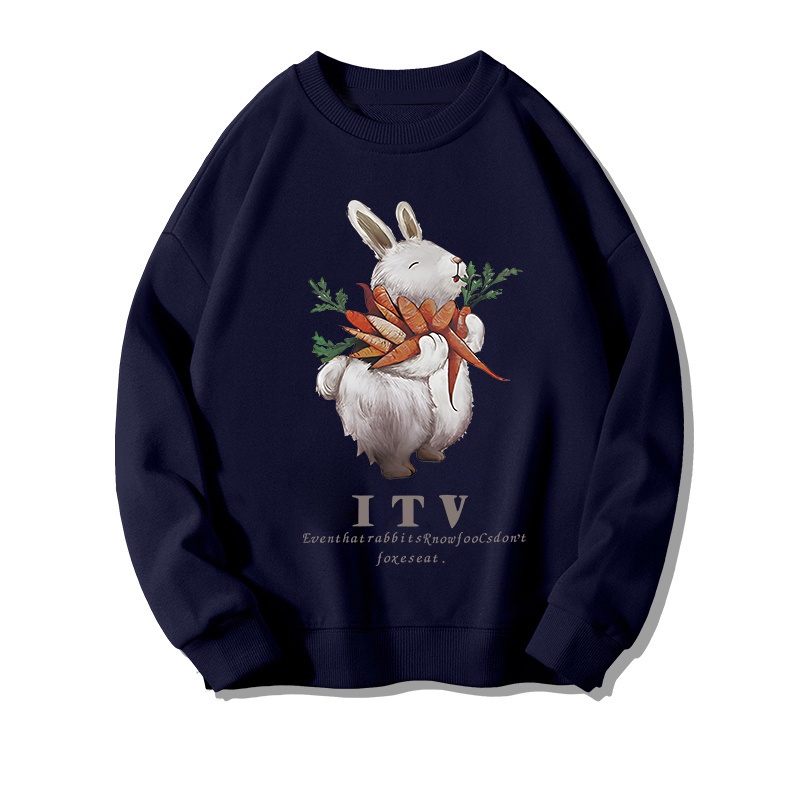 NRVP Áo Khoác Thể Thao Tay Dài Dáng Rộng In Hình Thỏ Năm Mới 2023 Phong Cách Trung Hoa Hàn Quốc Cho Nữ