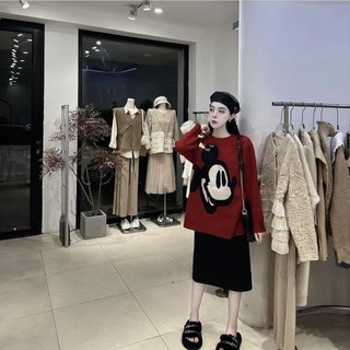 [Về Sẵn] Áo Len Mickey Đỏ Siêu Xinh L1