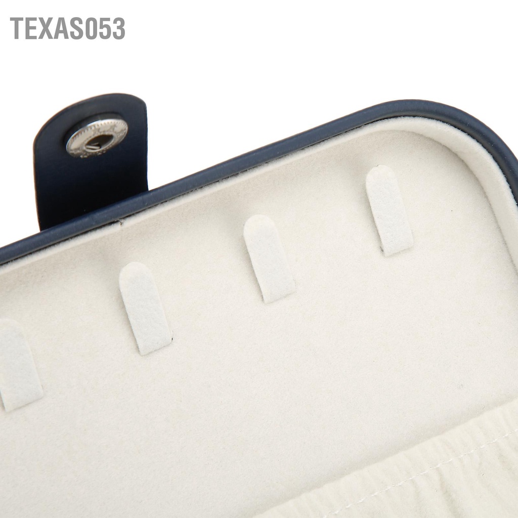 [Hàng HOT] Hộp Đựng Trang Sức Nhẫn Bông Tai Vòng Cổ Tay Bọc Da PU Di Động 2 tầng【Texas053】