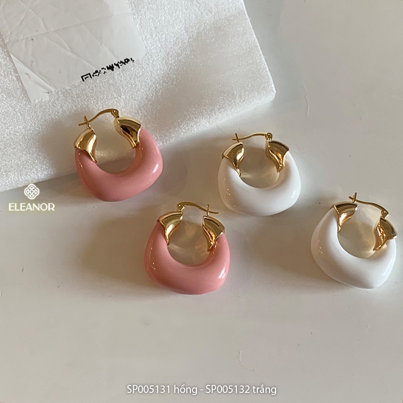 Bông tai nữ Eleanor Accessories thiết kế chữ U viền trơn phụ kiện trang sức 5131