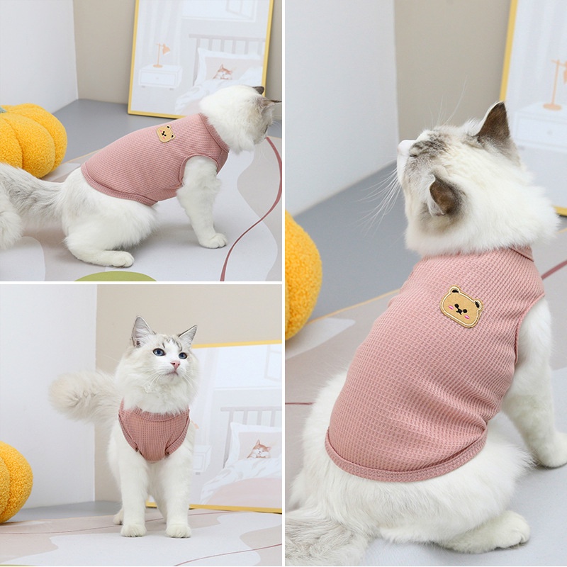 Áo Ba Lỗ Mỏng Thoáng Khí Dễ Thương Cho Thú Cưng áo cho chó quần áo cho mèo