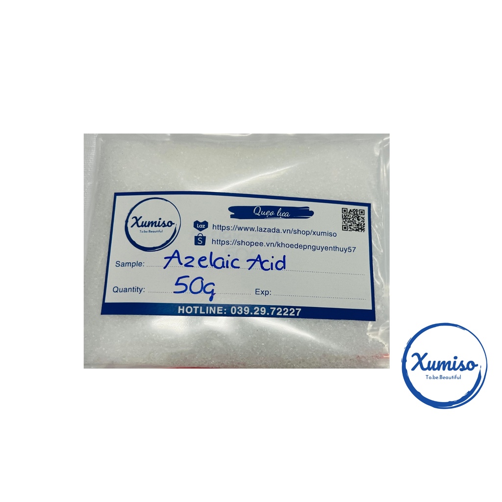 Azelaic acid - chất ngừa mụn - nguyên liệu mỹ phẩm Xumiso 10g/50g/100g