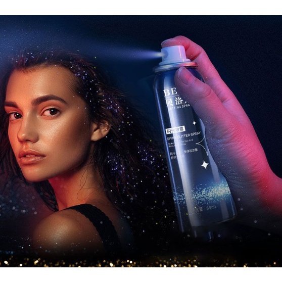 Xịt body kim tuyến BERS GLITTING SPRAY tạo hương thơm và ánh nhũ