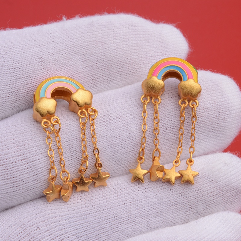 Hạt Xỏ Vòng Tay / Dây Chuyền Màu Sắc Cầu Vồng Chất Lượng Cao diy