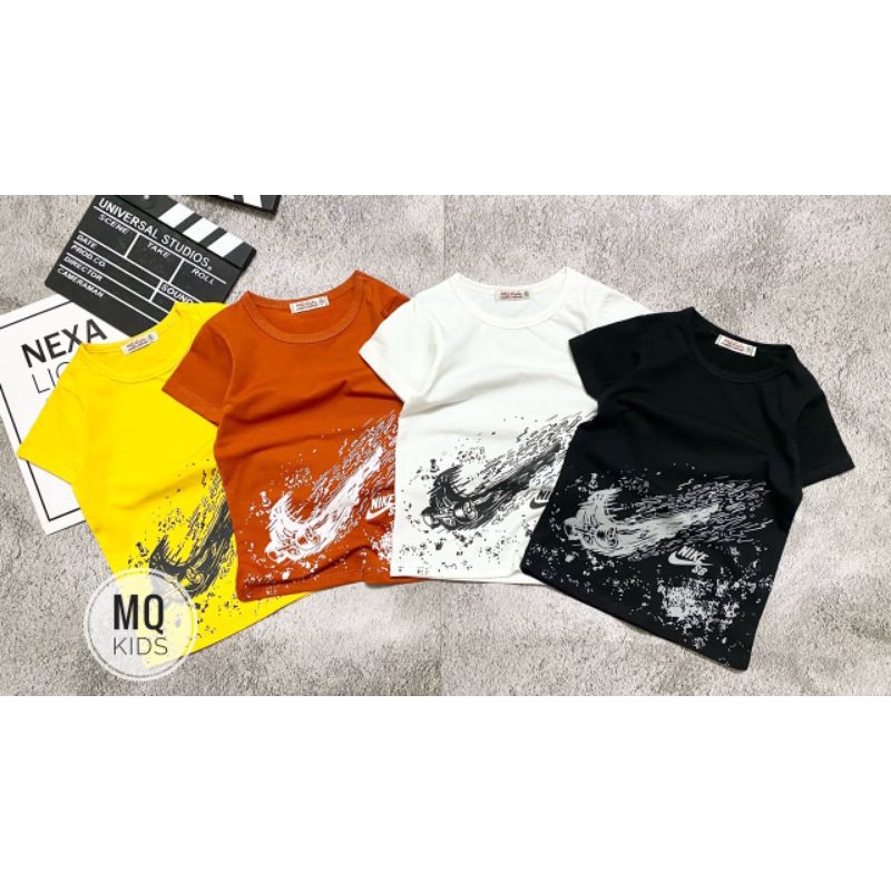 Áo thun in size đại cho bé trai 21_35kg chất liệu cotton 4 chiều mềm mại thoáng mát