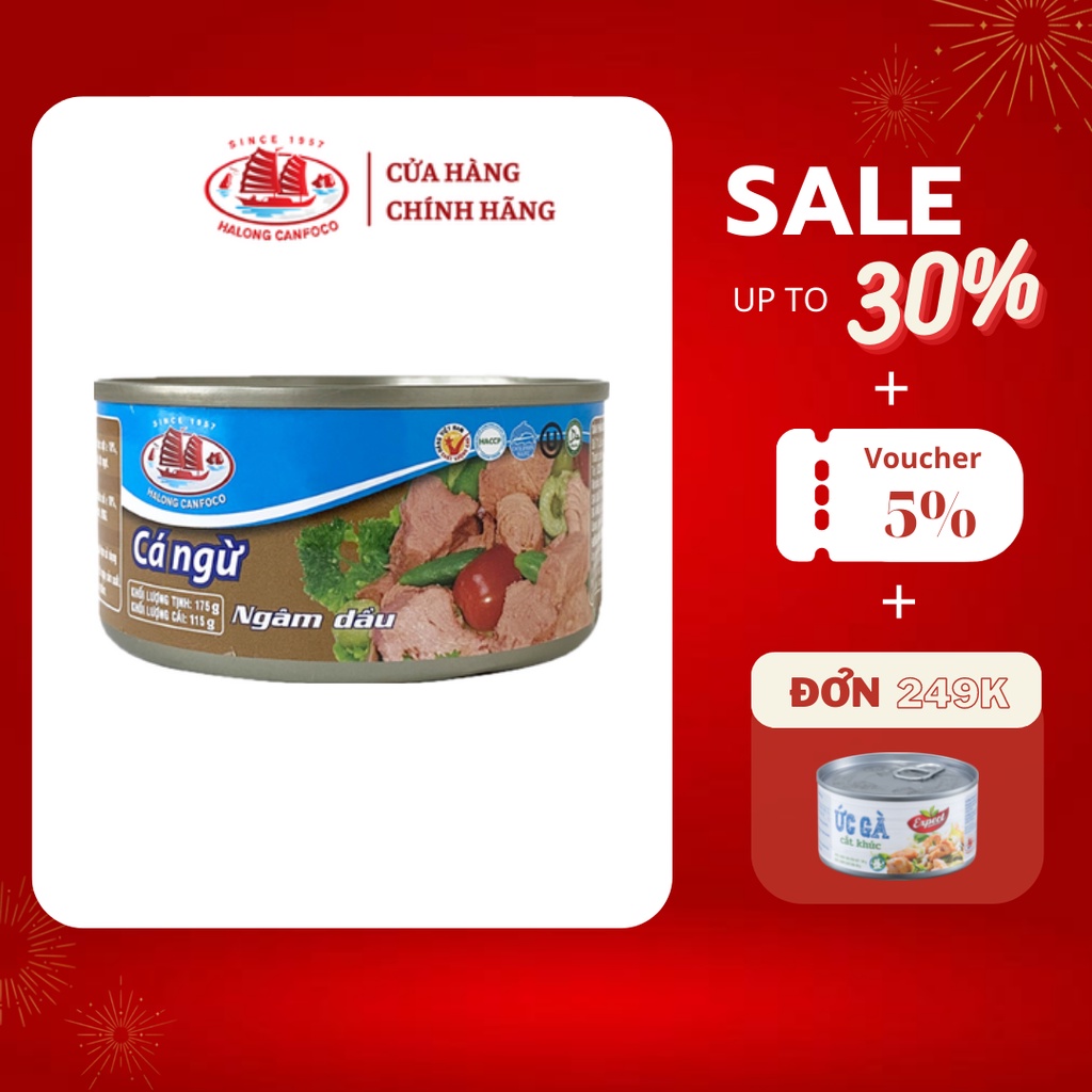 Cá Ngừ Cắt Khúc Ngâm Dầu 115/175g - Đồ Hộp Hạ Long