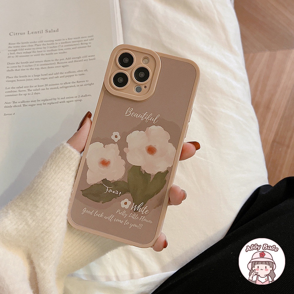 Ốp Điện Thoại TPU Mềm Chống Mồ Hôi Họa Tiết Hoa Sơn Dầu Cho IPhone 14 Pro Max 11 7Plus 13 12 11 Pro Max X XS XR