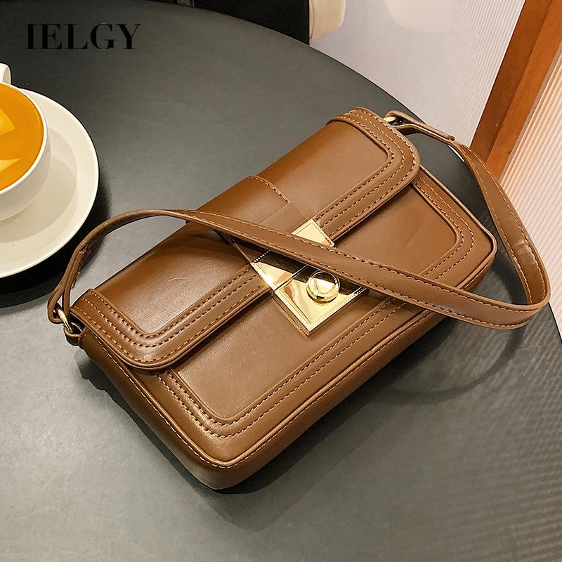 Túi Đeo Chéo Hình Vuông Nhỏ Màu Kaki Phong Cách Hàn Quốc Dễ Phối Đồ Thời Trang Cho Nữ