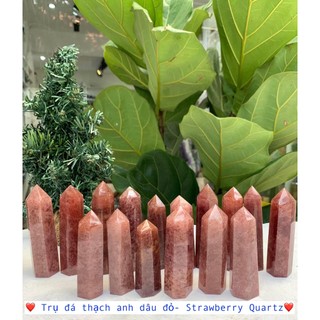 Trụ dâu màu đỏ | trụ đá thanh tẩy, healing, sưu tầm | cada decor