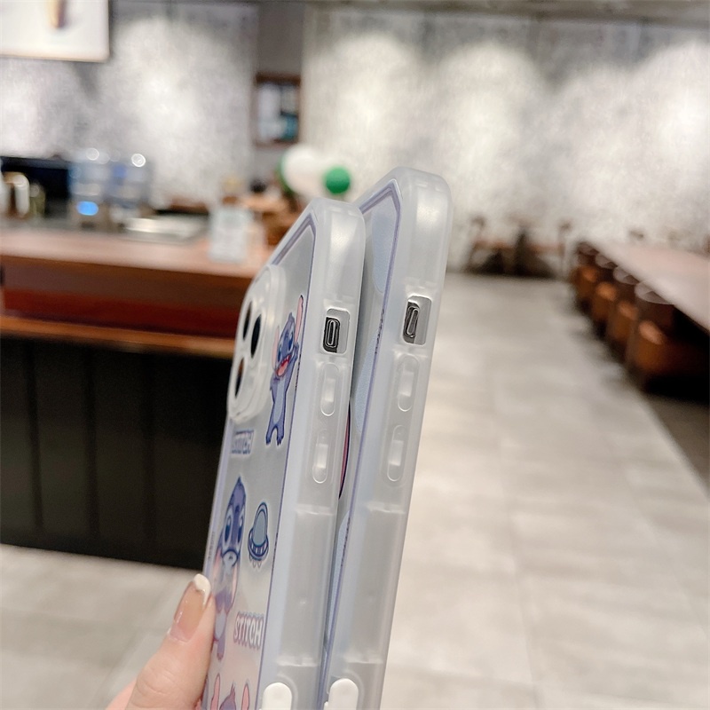 Ốp Điện Thoại Silicone Mềm Trong Suốt Chống Sốc In Hình Stitch Hoạt Hình Cho iPhone 14 11 13 12 Pro Max XS XR XSMAX 7 plus se2