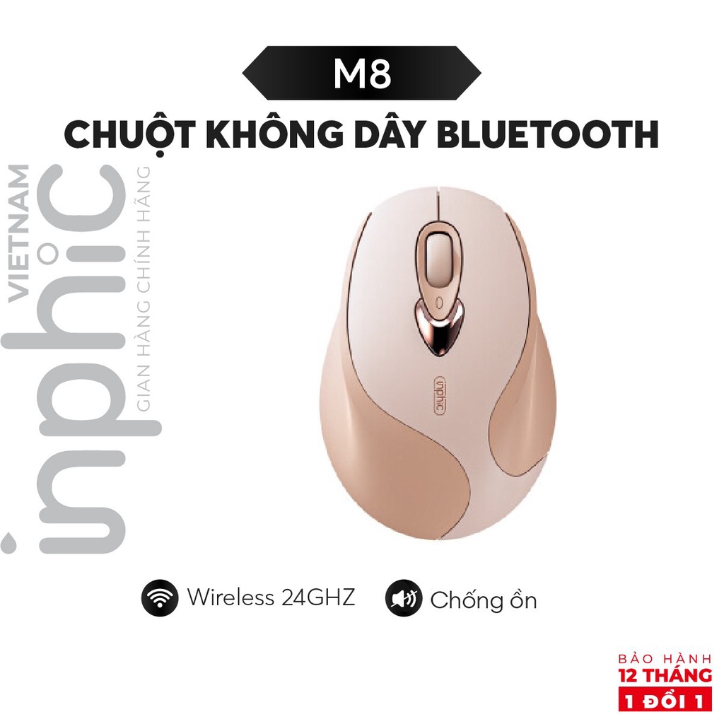 Chuột Không Dây INPHIC M8 USB 2.4G Chơi Game Có Thể Sạc Pin Lại Cho Máy Tính Xách Tay - Chính Hãng