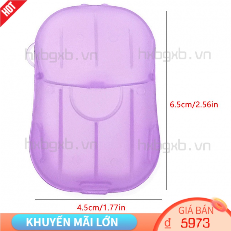 Hộp 20 tờ giấy xà phòng dùng 1 lần tiện dụng cho du lịch