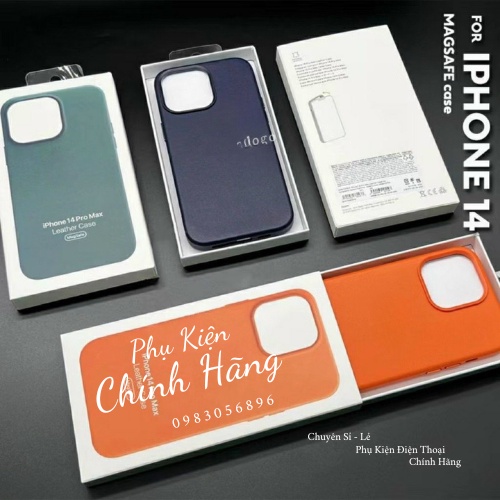 ⚡️Ốp iPhone 14⚡️ - Ốp lưng da Leather Case hỗ trợ sạc không dây cho iPhone 14/ 14 Pro/ 14 Plus/ 14 Promax Da Bò