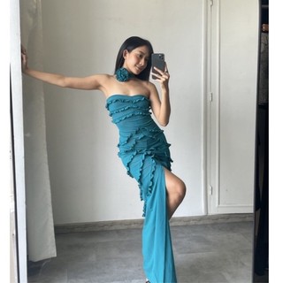 ĐẦM LƯỚI HOA HỒNG XANH