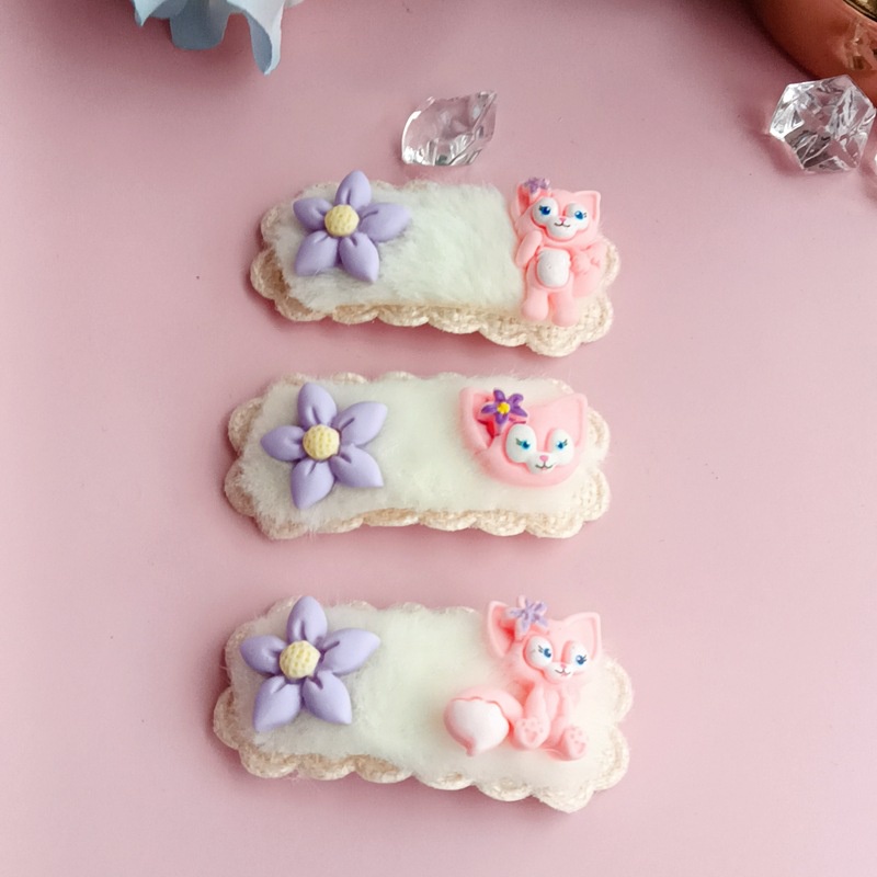 Gấu dâu Lotso Stellalou Linabel Lotso Kẹp Tóc Hình Gấu / Dâu Tây Bằng Lông Nhung Dễ Thương Xinh Xắn Dành Cho Nữ
