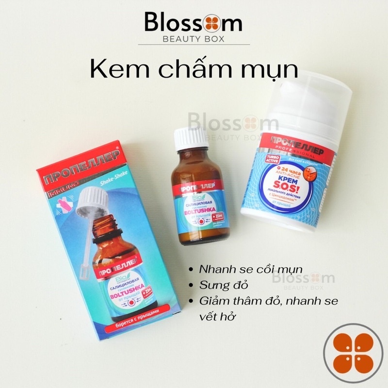Serum chấm mụn nhanh Boltushka Bio imumuno Nga, Giảm tấy đỏ, Ngăn chặn chứng cá