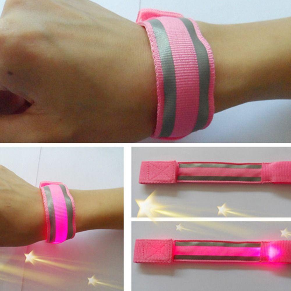 Băng Tay Chạy Bộ Đạp Xe Ban Đêm Có Thể Điều Chỉnh 8 Màu Dạ Quang Heceh