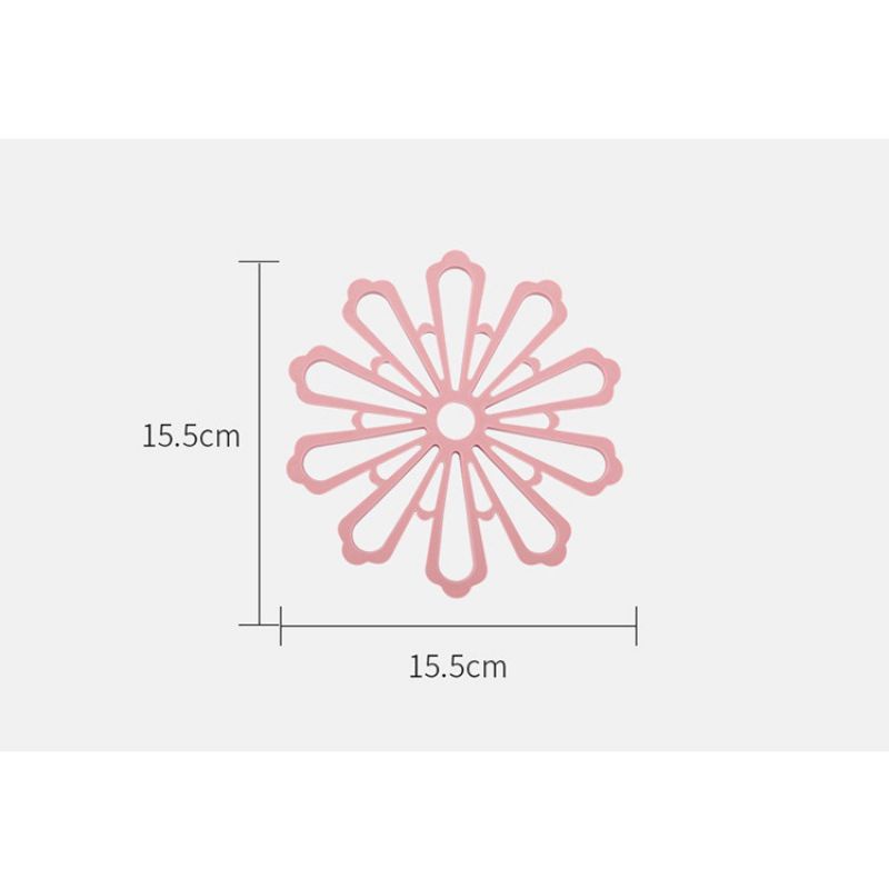 Miếng lót nồi lót ly silicon hình hoa dễ thương