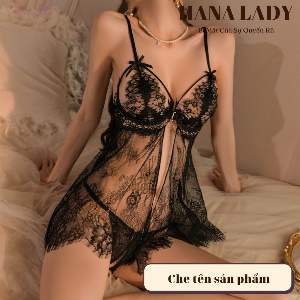 Váy ngủ ren xẻ tà, đầm ngủ sexy tặng kèm quần lọt khe VN523 | BigBuy360 - bigbuy360.vn