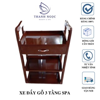 XE ĐẨY ĐA NĂNG 3 TẦNG - xe đẩy gỗ spa