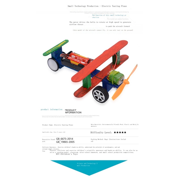 Máy Bay Điện Tử Nhỏ Tự Lắp Ráp Khoa Học Và Công Nghệ Khoa Học Nhỏ Thông Thường Cho Học Sinh han