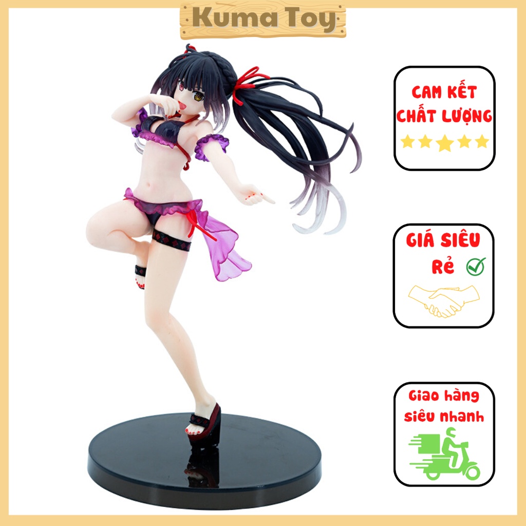 Mô hình Kurumi Swim Suit cao 21cm có đế cực đẹp - Figure nữ trang trí anime Date A Live[Chất lượng cao]