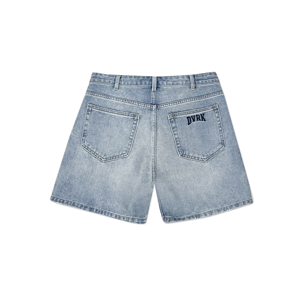 DVRK - Quần short denim thêu RETRO LOGO-DVRK-22SS