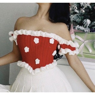 Christmas off shoulder top
