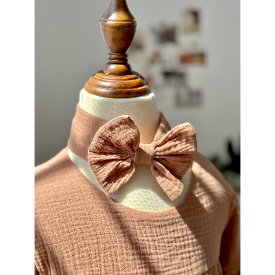 CouCou Turban/Băng đô nơ đáng yêu cho bé gái chất liệu vải xô Muslin by CouCou