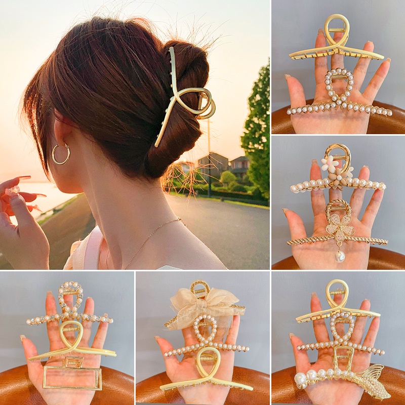 Kẹp Tóc Cá Mập Đính Đá Thời Trang Cho Nữ