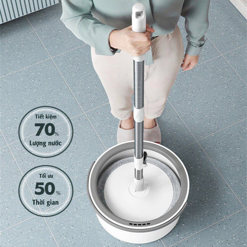 CÂY LAU NHÀ, CHỔI LAU K9  thông minh thế hệ mới, xoay 360 độ, tách nước bẩn, sạch  chỉ 1 lần lau