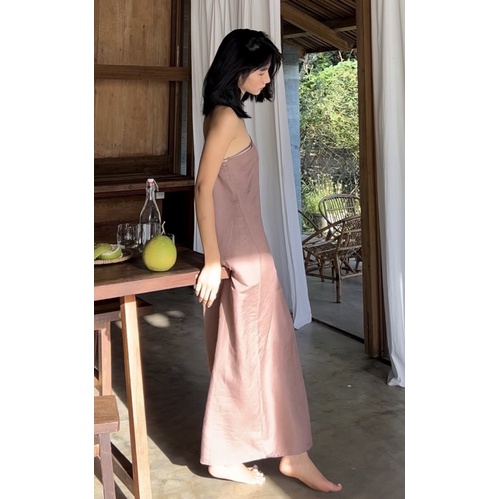 Đầm suông linen thiết kế dây rút Ore. Cami Linen Dress - Ore.wardrobe