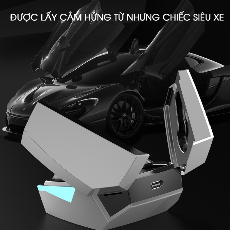 Tai Nghe Gaming Bluetooth 5.2 K12 TWS Tai Nghe Chơi Game Không Dây Có Mic - Siêu Xe - Độ Trễ Cực Thấp