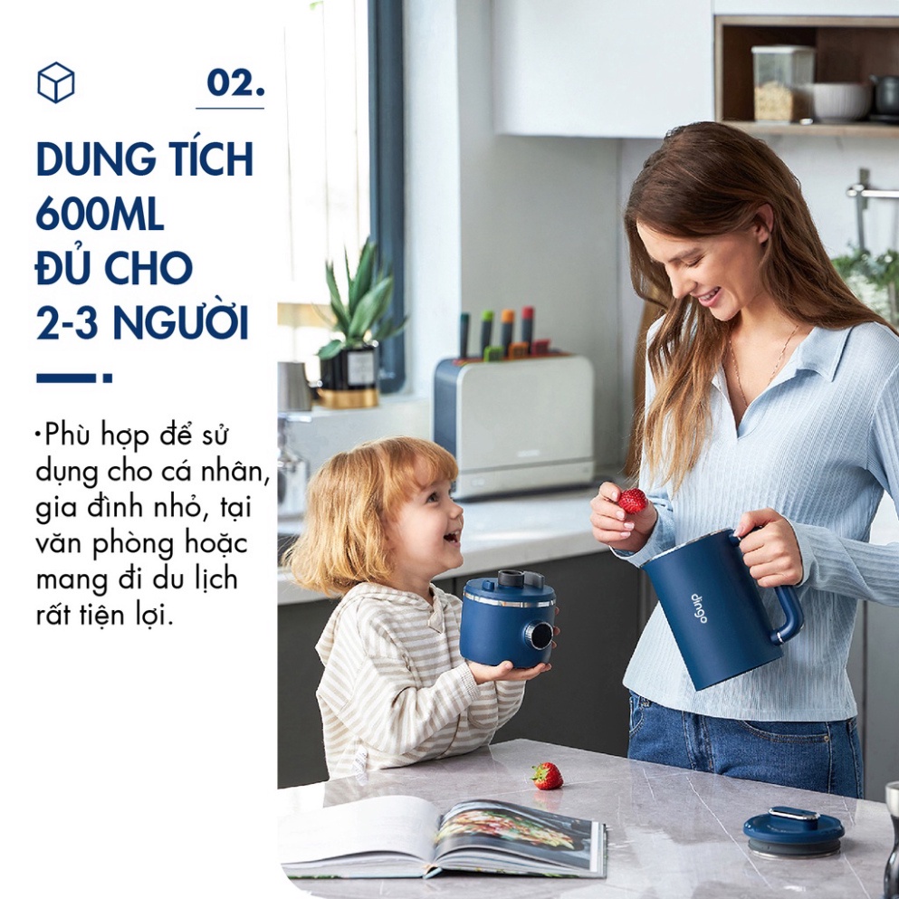 Máy Làm Sữa Hạt Mini DINGO DCB600 Chính Hãng - Thương Hiệu Mỹ