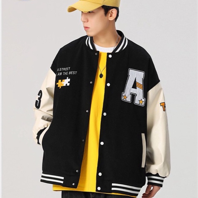 Áo Khoác Nam Nữ Bomber Chữ A , phong cách hot trend Chữ A BiluxOfficial thểu lụa , Chất nỉ bông 2 lớp cao cấp