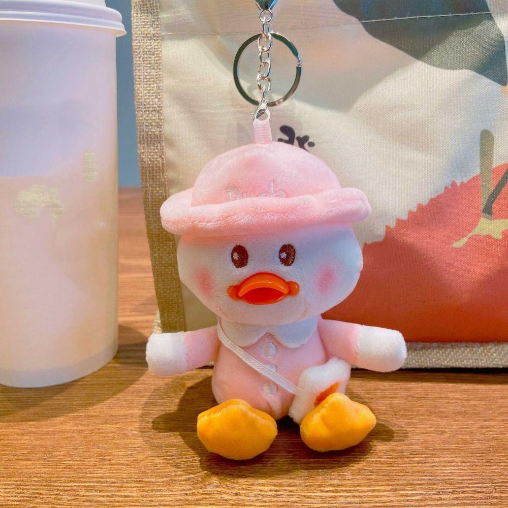 Móc Khóa Vịt Nhồi Bông Mềm Mại Dễ Thương