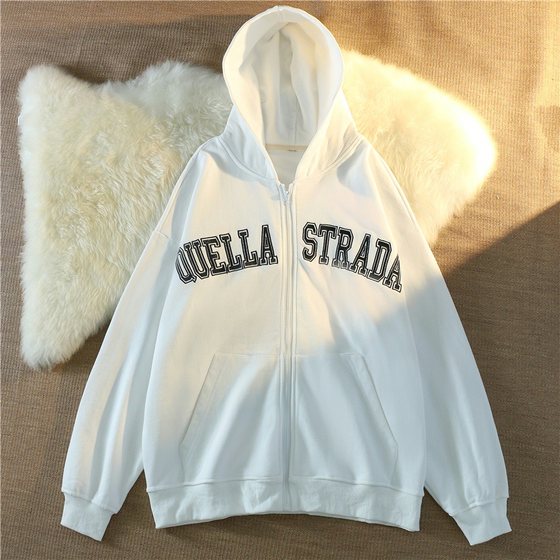 NRVP Áo khoác hoodie tay dài kiểu dáng thể thao cho nữ