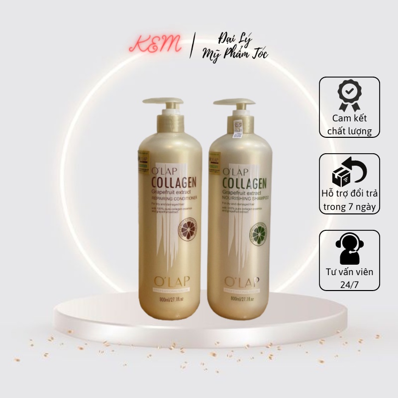 Bộ đôi gội + xả Olap colagen siêu mềm mượt