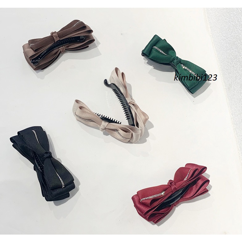Kẹp dọc phồng tóc lụa mờ cao cấp đủ màu