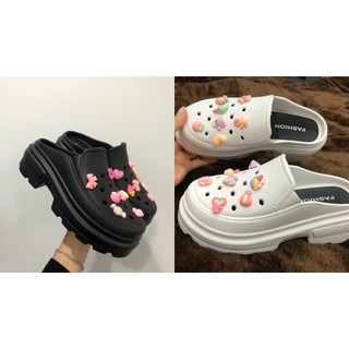 Dép sục crocs đế cao fashion