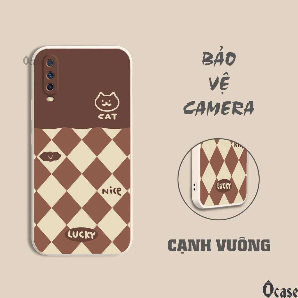 Ốp lưng Vivo Y11 / Y12 / Y15 / Y17 / Y3 / U10 / U3x in hình Mèo và Vịt vàng cạnh viền vuông có bảo vệ camera