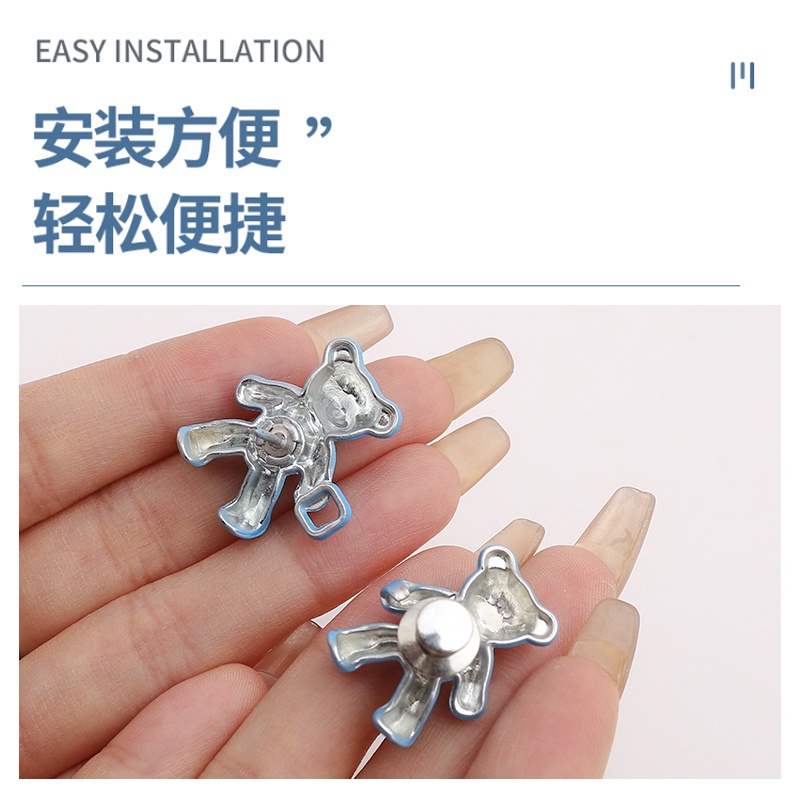 Thắt Lưng Có Nút Điều Chỉnh Được Hình Gấu Dễ Thương Cho Quần Jean